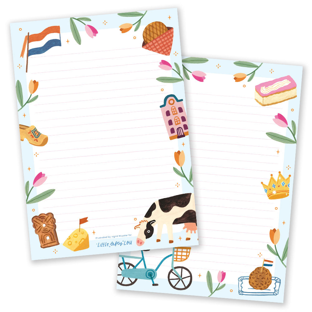 A5 Dutch Notepad Double Sided - Little Lefty Lou