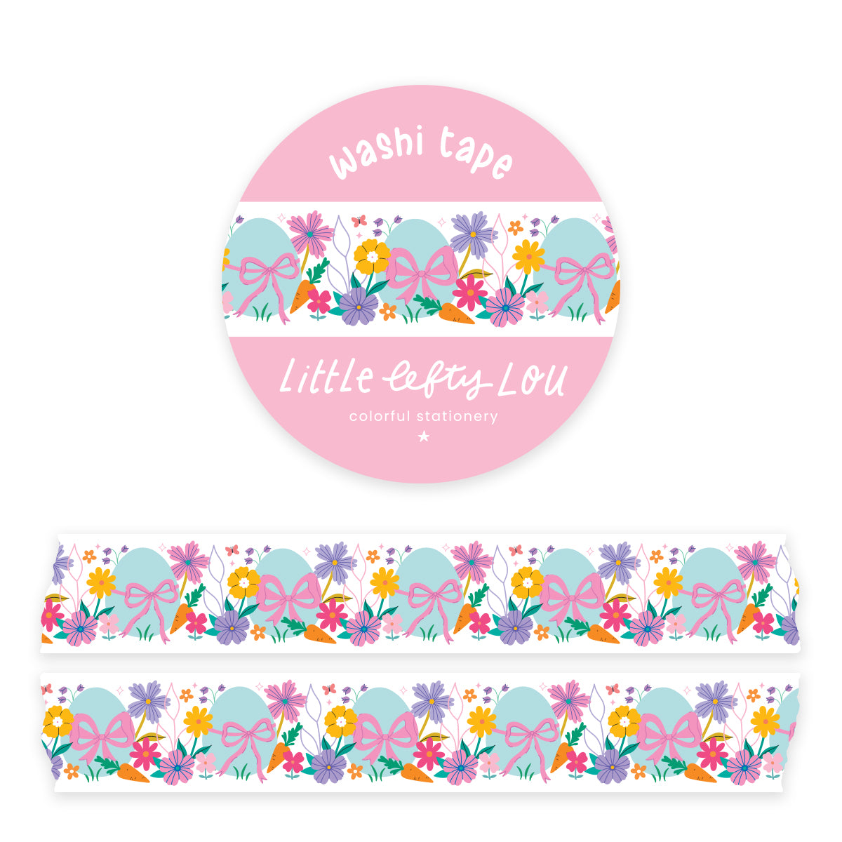 Easter Eggs Floral Washi Tape - Little Lefty Lou