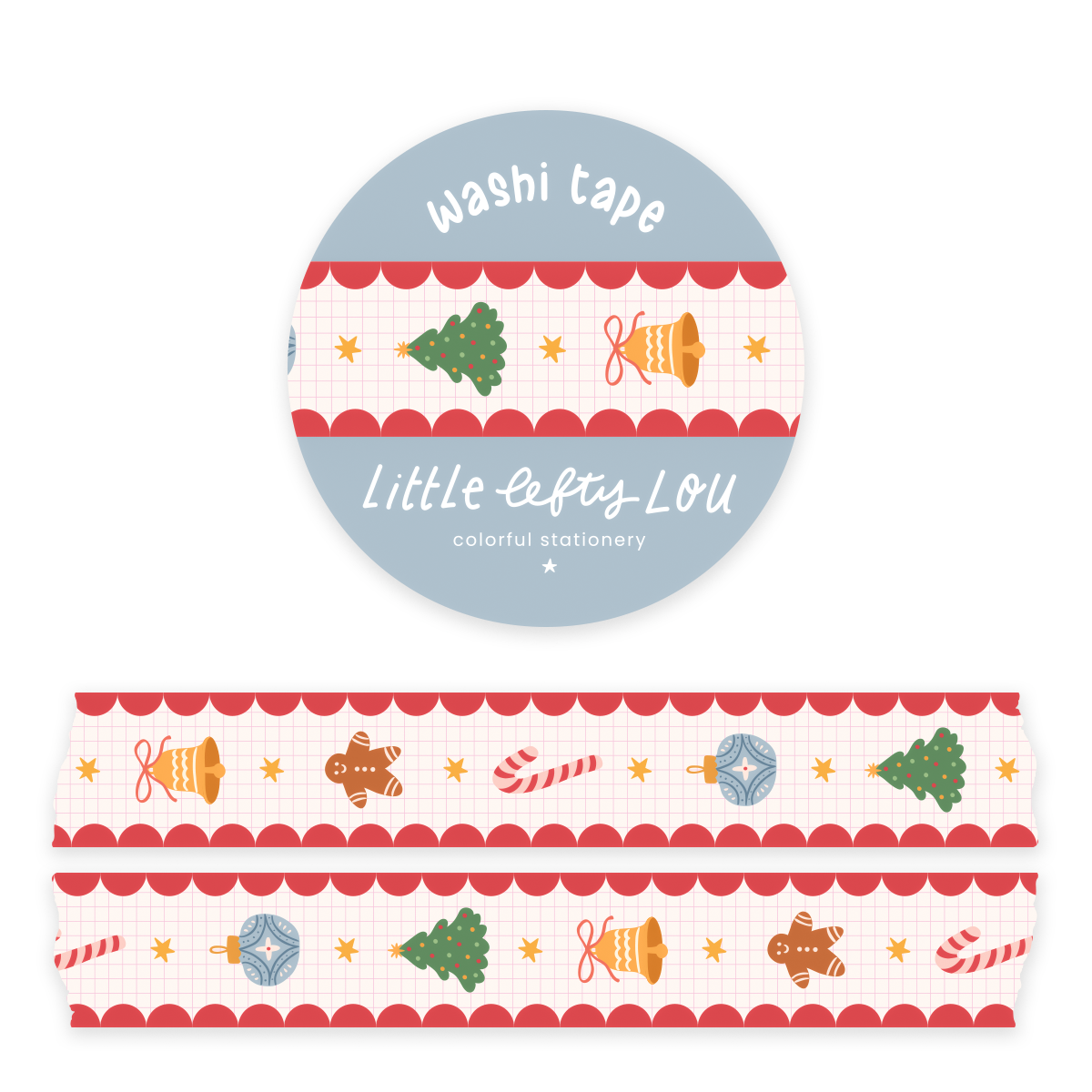 Festive Christmas Scallops Washi Tape