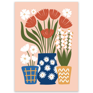 Flower Vases Postcard - Little Lefty Lou