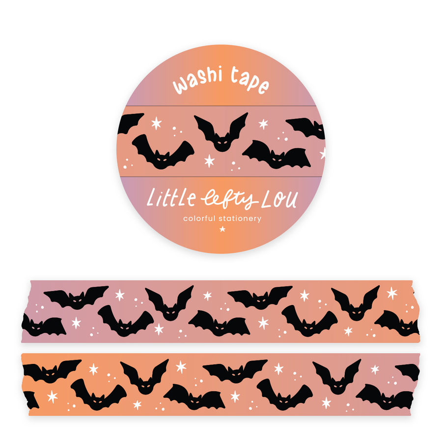 Black Bats Washi Tape - Little Lefty Lou