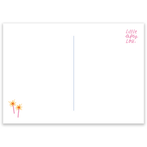 Heart Birthday Cake Postcard