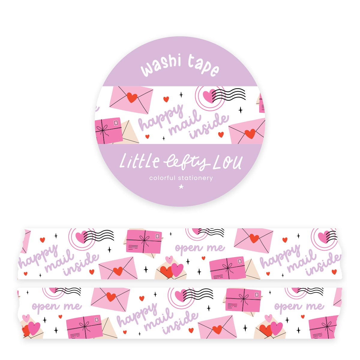 Happy Mail Inside Washi Tape - Little Lefty Lou