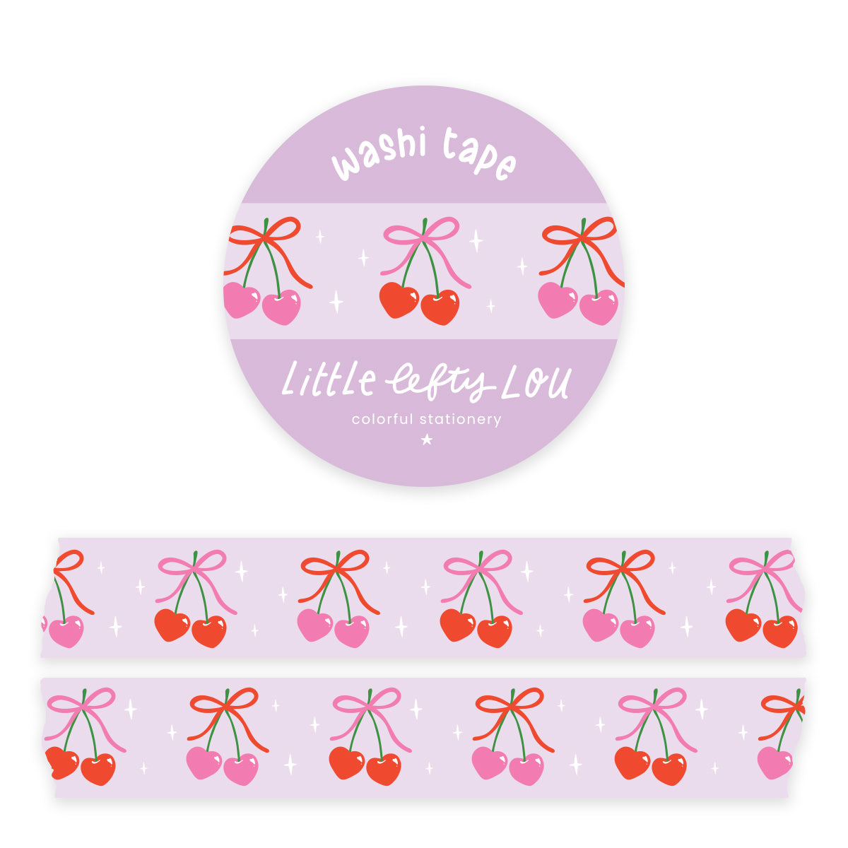 Heart Cherries Washi Tape - Little Lefty Lou