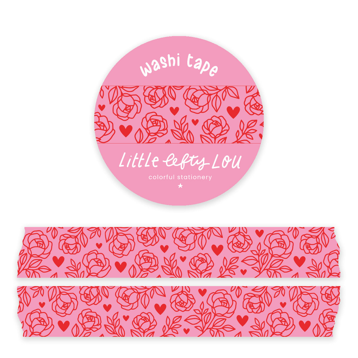 Hartjes en Rozen Washi Tape