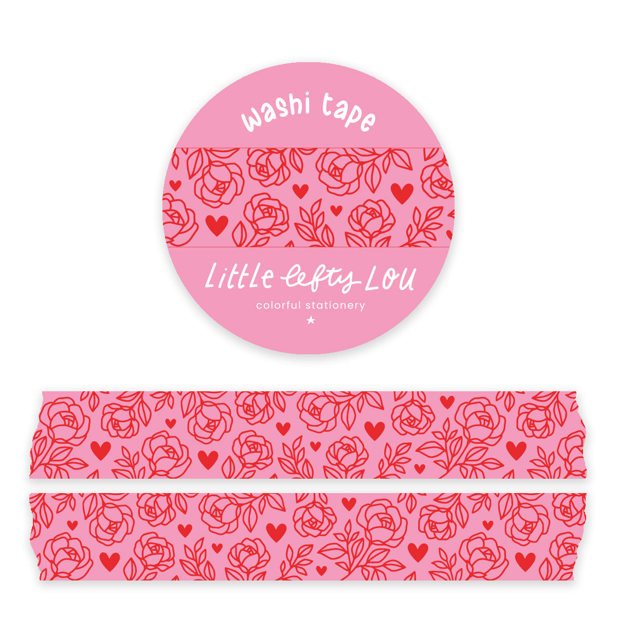 Hartjes en Rozen Washi Tape - Little Lefty Lou