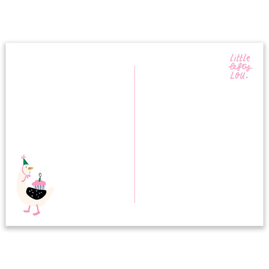 Hooray Happy Birthday Postcard - Little Lefty Lou