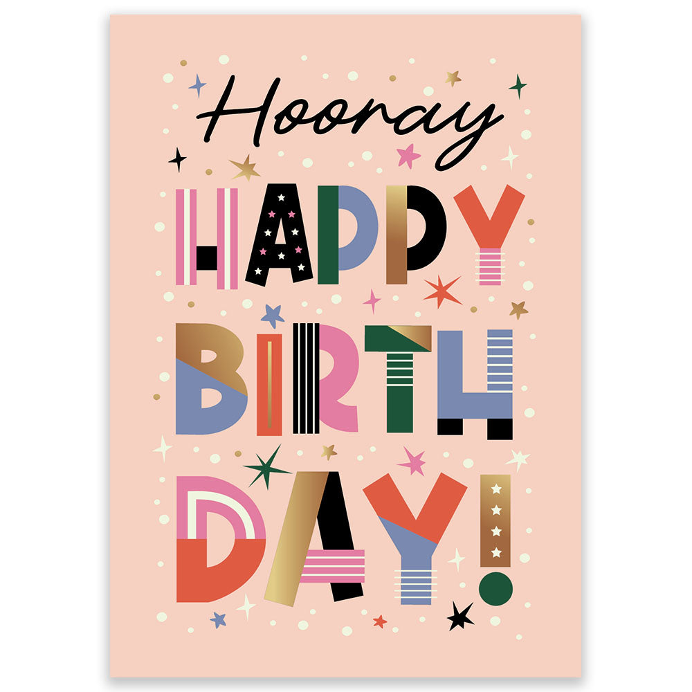 Hooray Happy Birthday Postcard - Little Lefty Lou