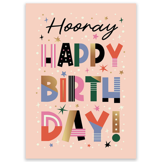 Hooray Happy Birthday Postcard - Little Lefty Lou