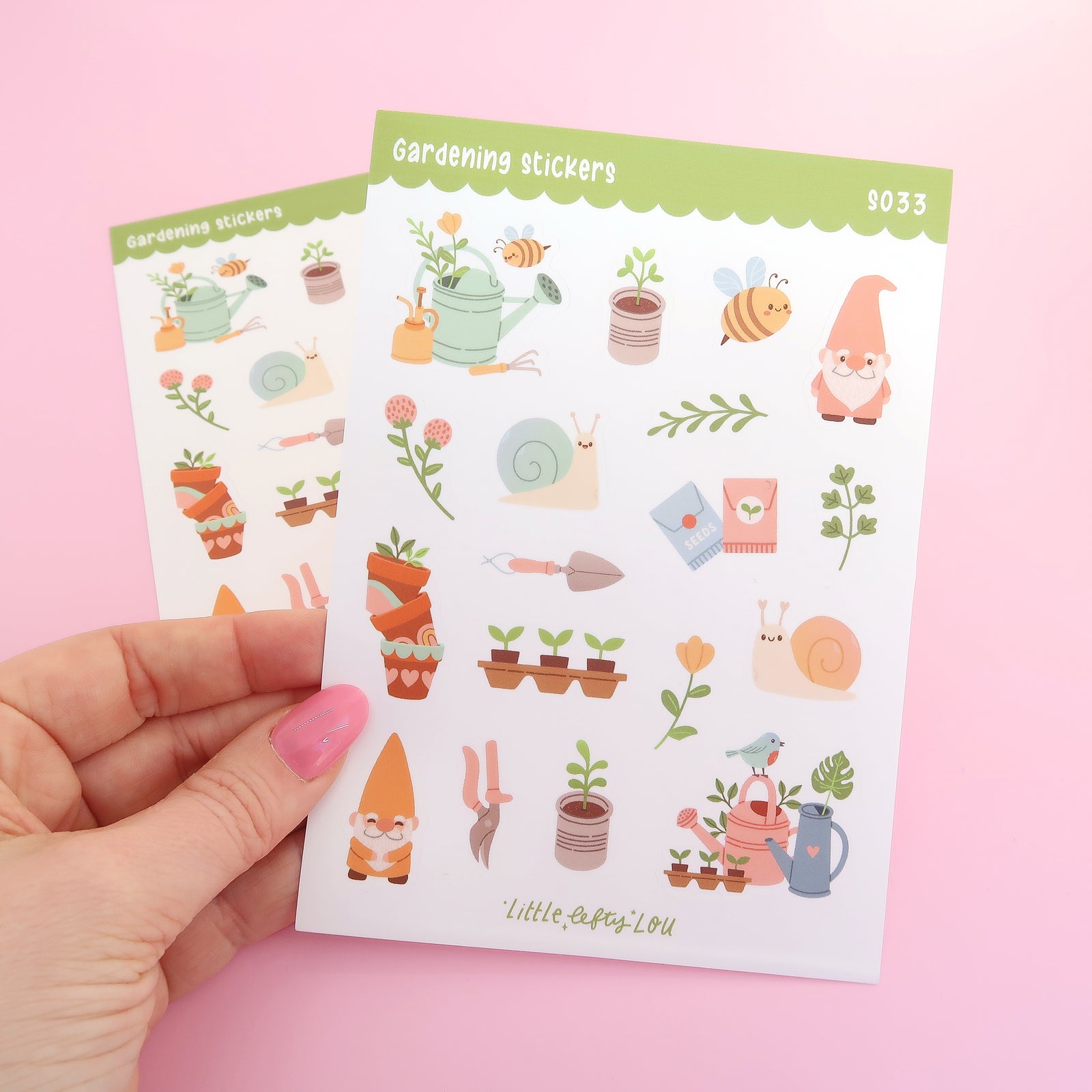 Gardening Stickers (S033) - Little Lefty Lou