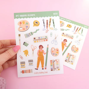 Art Supplies Stickers (S031) - Little Lefty Lou