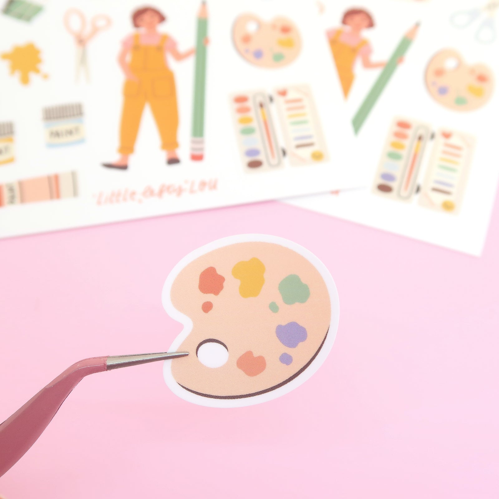 Art Supplies Stickers (S031) - Little Lefty Lou