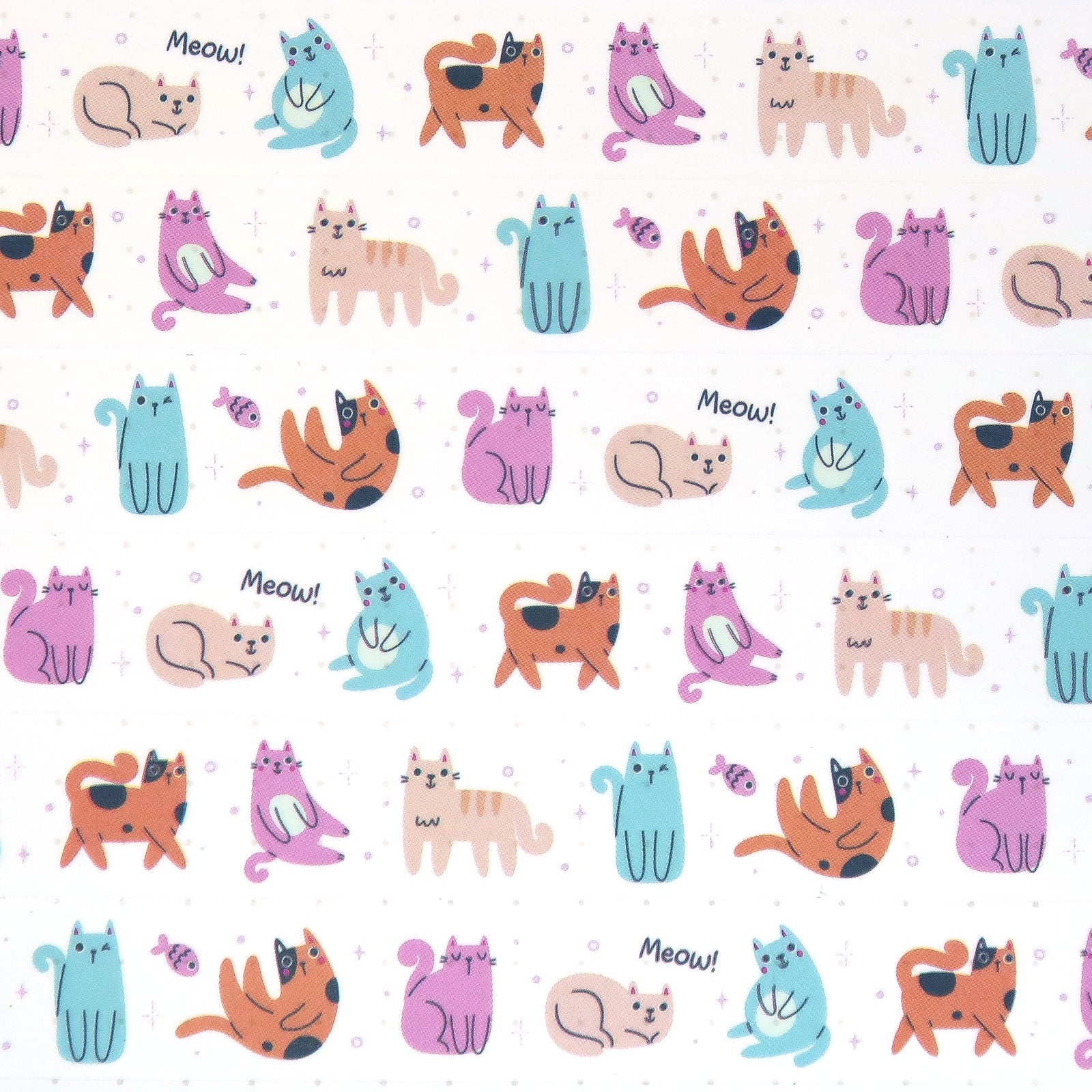Colorful Cats Washi Tape - Little Lefty Lou