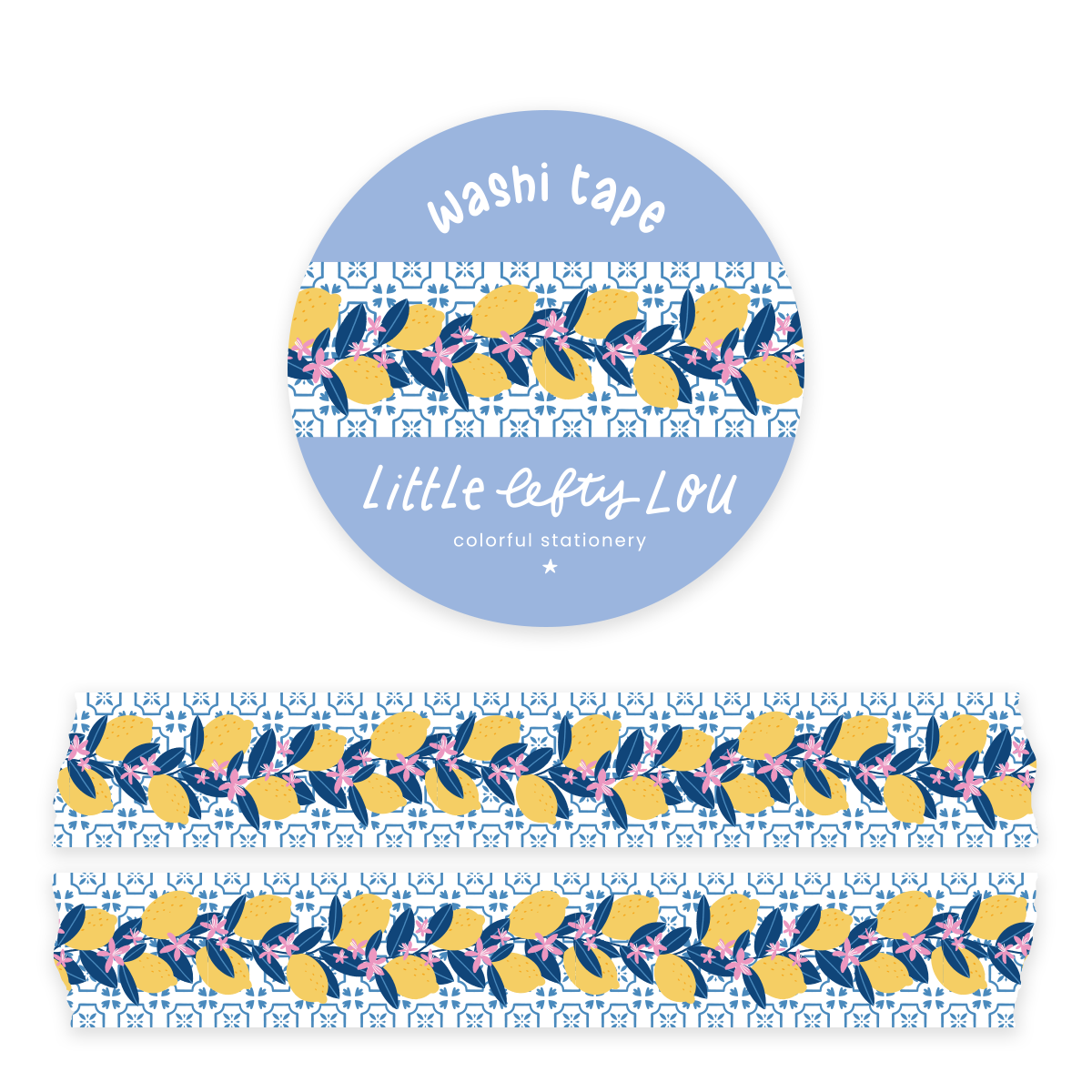 Lemon Tiles Washi Tape - Little Lefty Lou