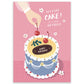 Let's Eat Cake Birthday Postcard - Little Lefty Lou