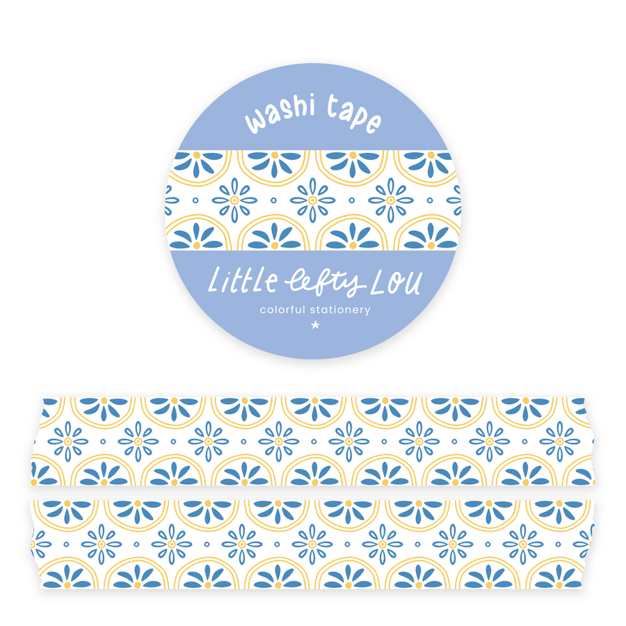Mediterranean Tiles Pattern Washi Tape - Little Lefty Lou