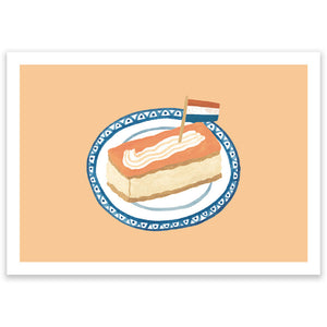 Oranje Tompouce Koningsdag Postcard - Little Lefty Lou