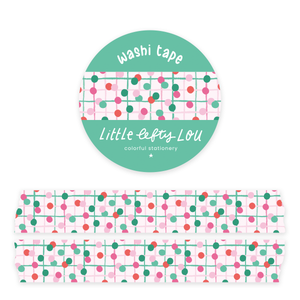 Pink & Green Christmas Confetti Washi Tape