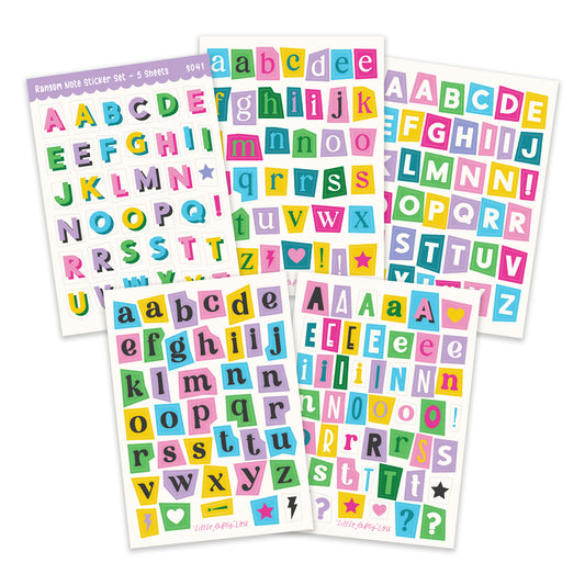 Ransom Note Sticker Set - 5 Sheets (S041) - Little Lefty Lou
