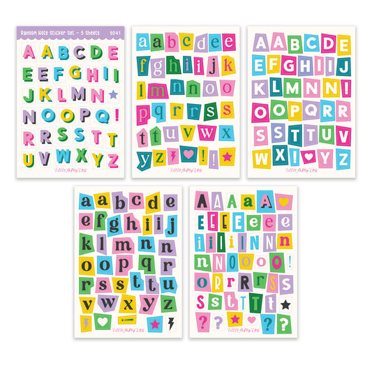 Ransom Note Sticker Set - 5 Sheets (S041) - Little Lefty Lou