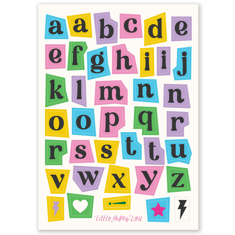 Ransom Note Sticker Set - 5 Sheets (S041) - Little Lefty Lou