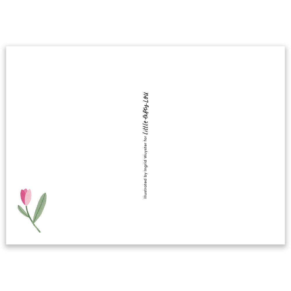 Roze Tompouce Bordje Postcard - Little Lefty Lou