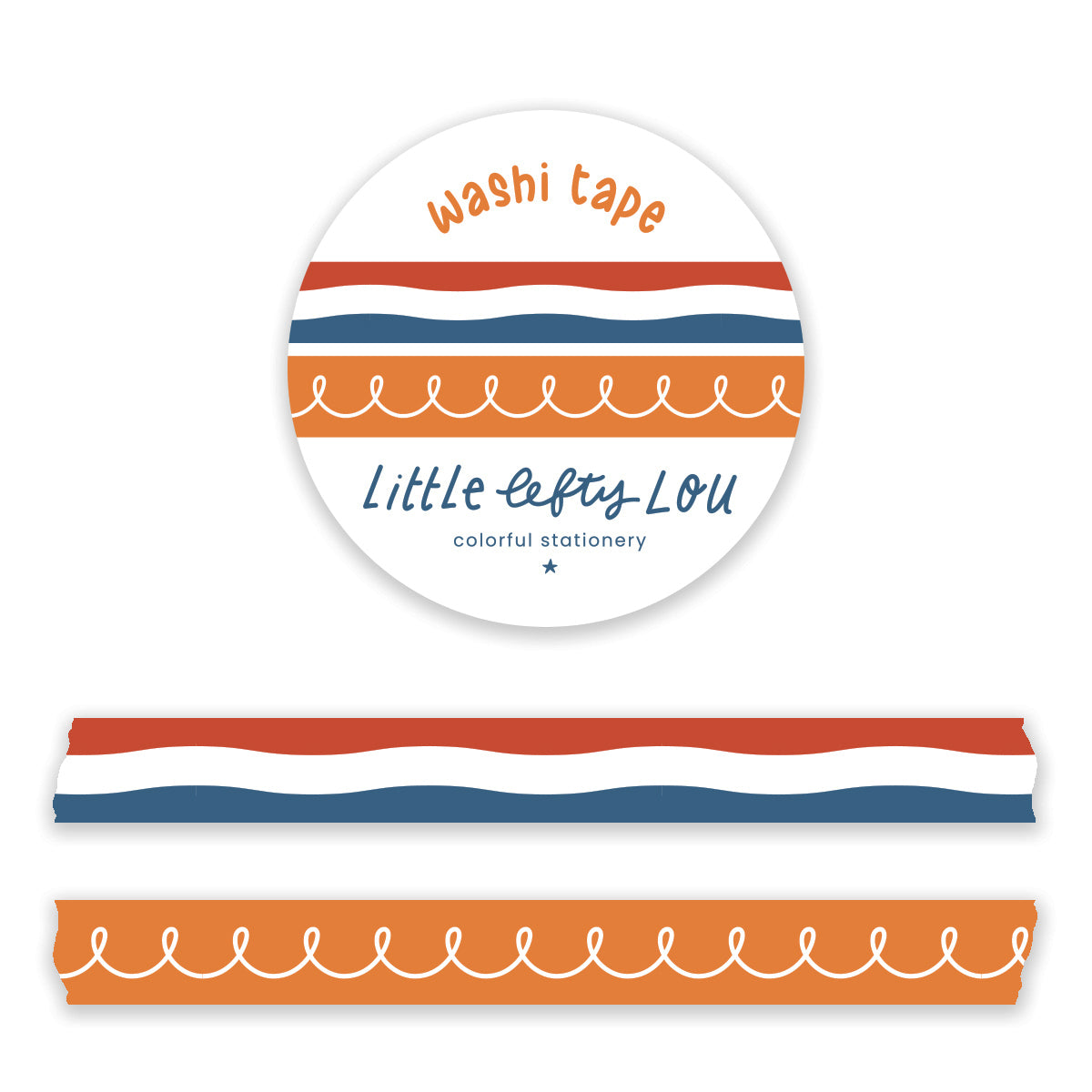 Nederlandse Vlag & Oranje Doodle - 2 Smalle Washi Tapes