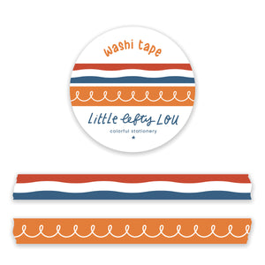 Nederlandse Vlag & Oranje Doodle - 2 Smalle Washi Tapes - Little Lefty Lou