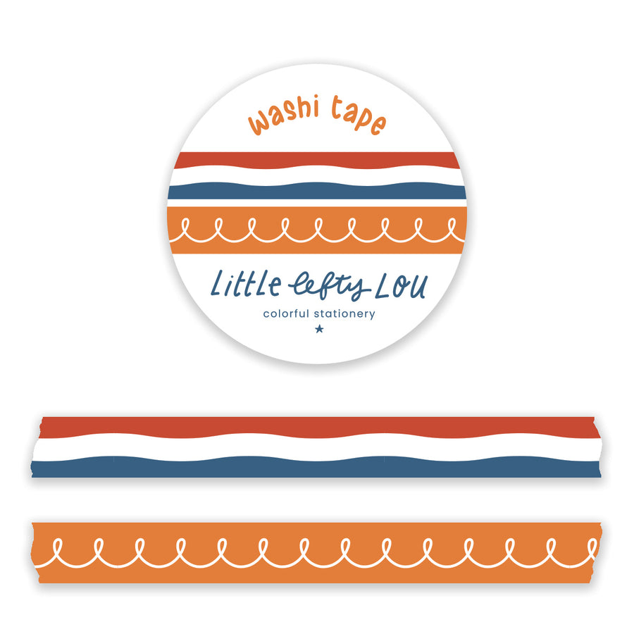 Nederlandse Vlag & Oranje Doodle - 2 Smalle Washi Tapes - Little Lefty Lou