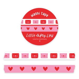 Enveloppen en Hartjes - 2 Smalle Washi Tapes - Little Lefty Lou