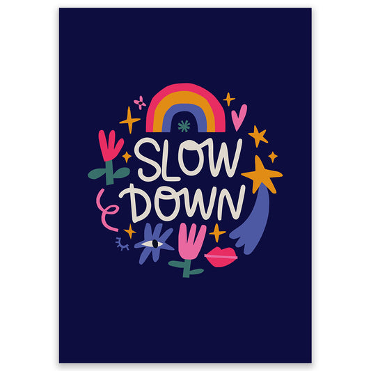 Slow Down Postcard - Little Lefty Lou