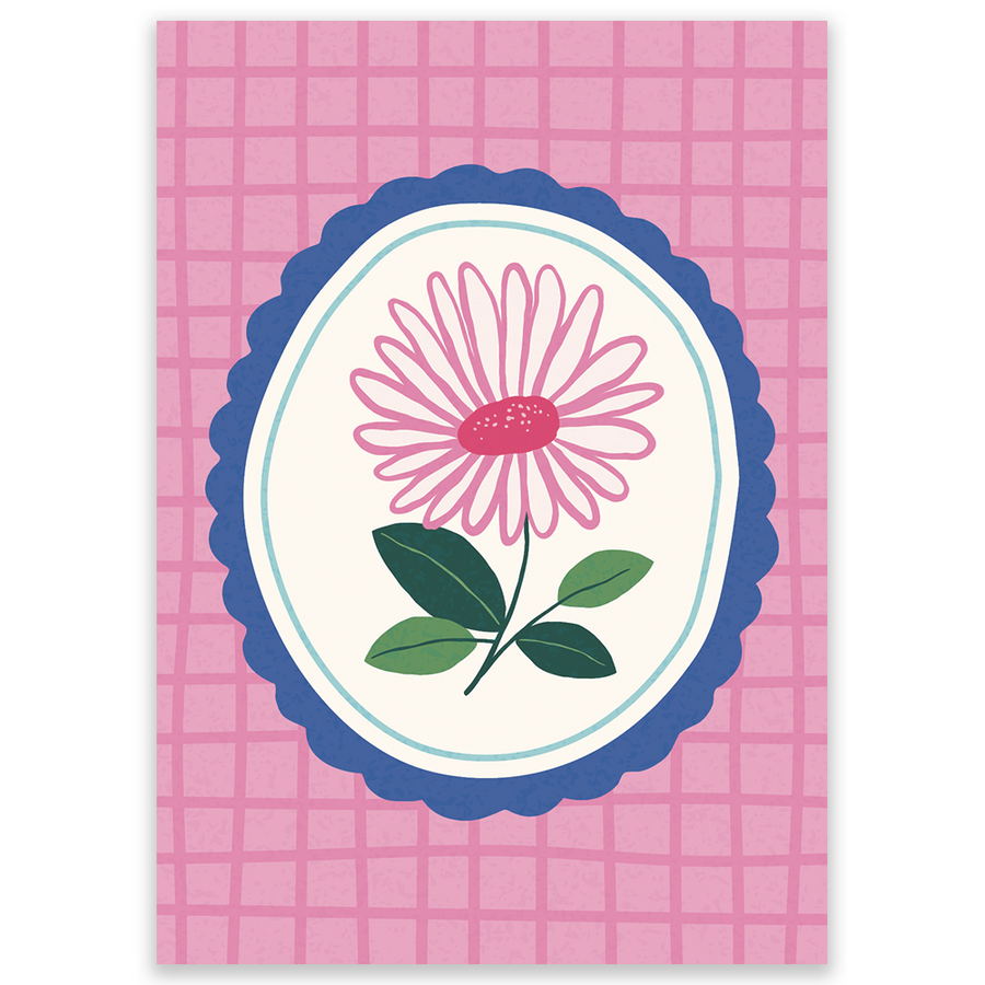 Sweet Pink Daisy Postcard
