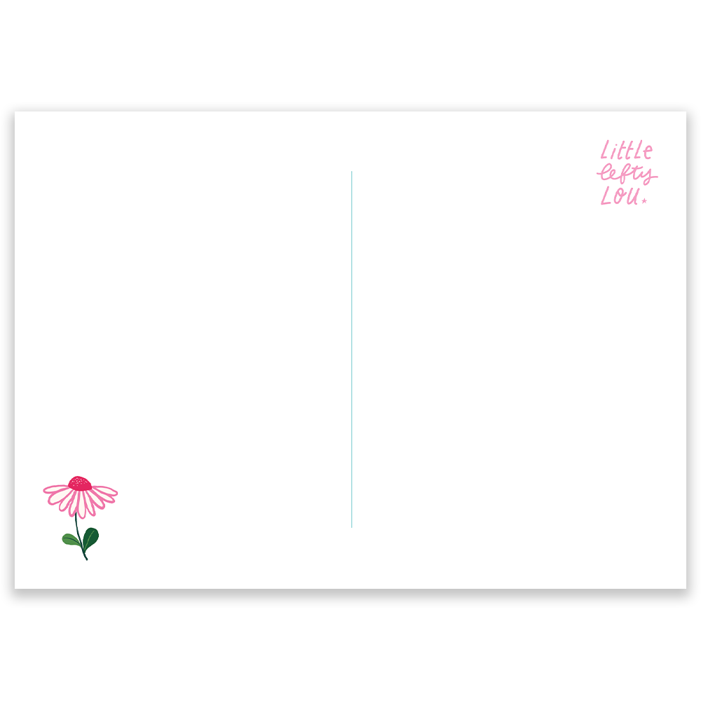Sweet Pink Daisy Postcard