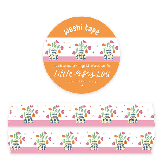 Tulip Vase Washi Tape - Little Lefty Lou