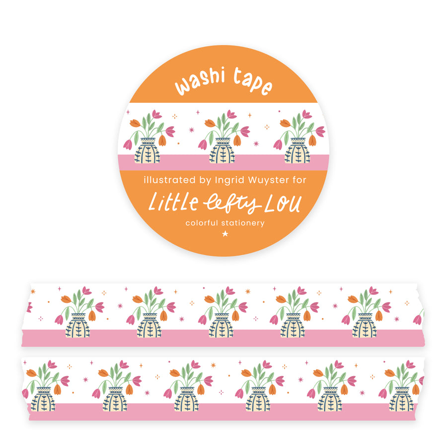 Tulip Vase Washi Tape - Little Lefty Lou