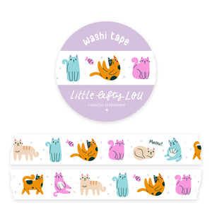 Colorful Cats Washi Tape - Little Lefty Lou