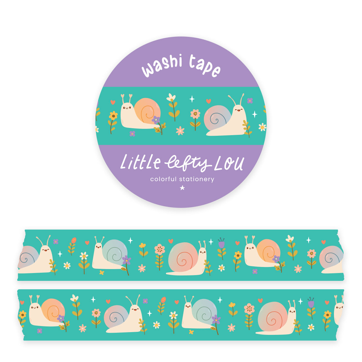 Snails Washi Tape - Little Lefty Lou