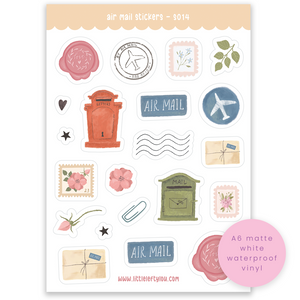 A6 Air Mail Sticker Sheet (S014)