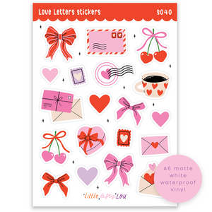 A6 Love Letters Sticker Sheet (S040)