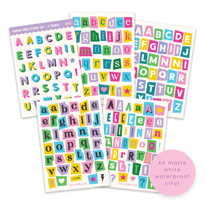 A6 Ransom Note Sticker Set - 5 Sheets (S041)