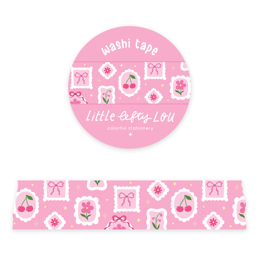 Wide Art Frames On Pink Washi Tape - Little Lefty Lou