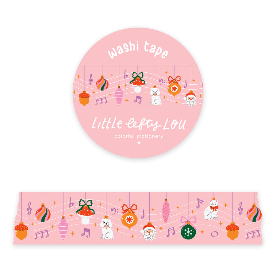 Wide Christmas Music Baubles Washi Tape - Little Lefty Lou
