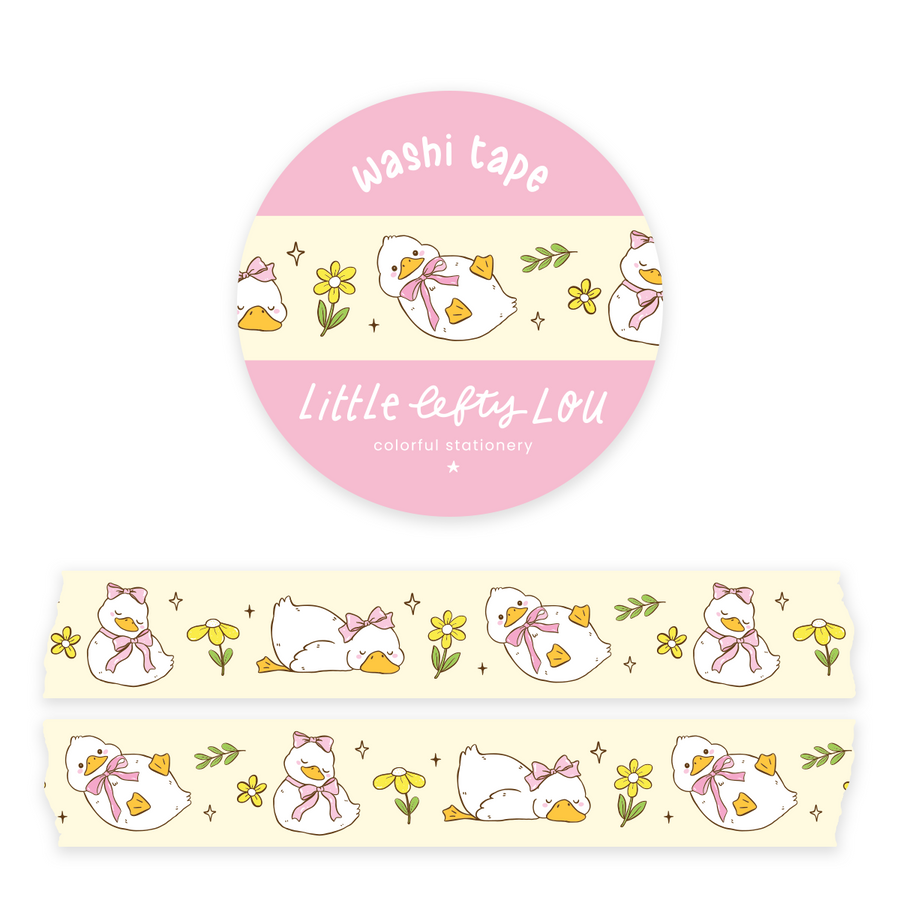 Duckies With Bows Washi Tape - Little Lefty Lou