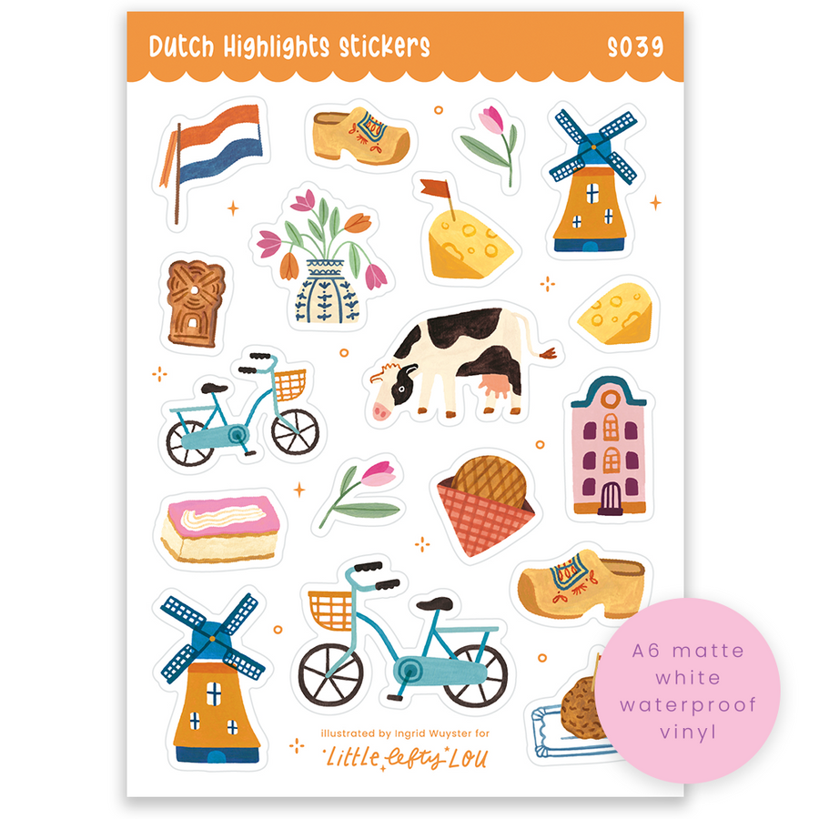 A6 Dutch Highlights Sticker Sheet (S039)
