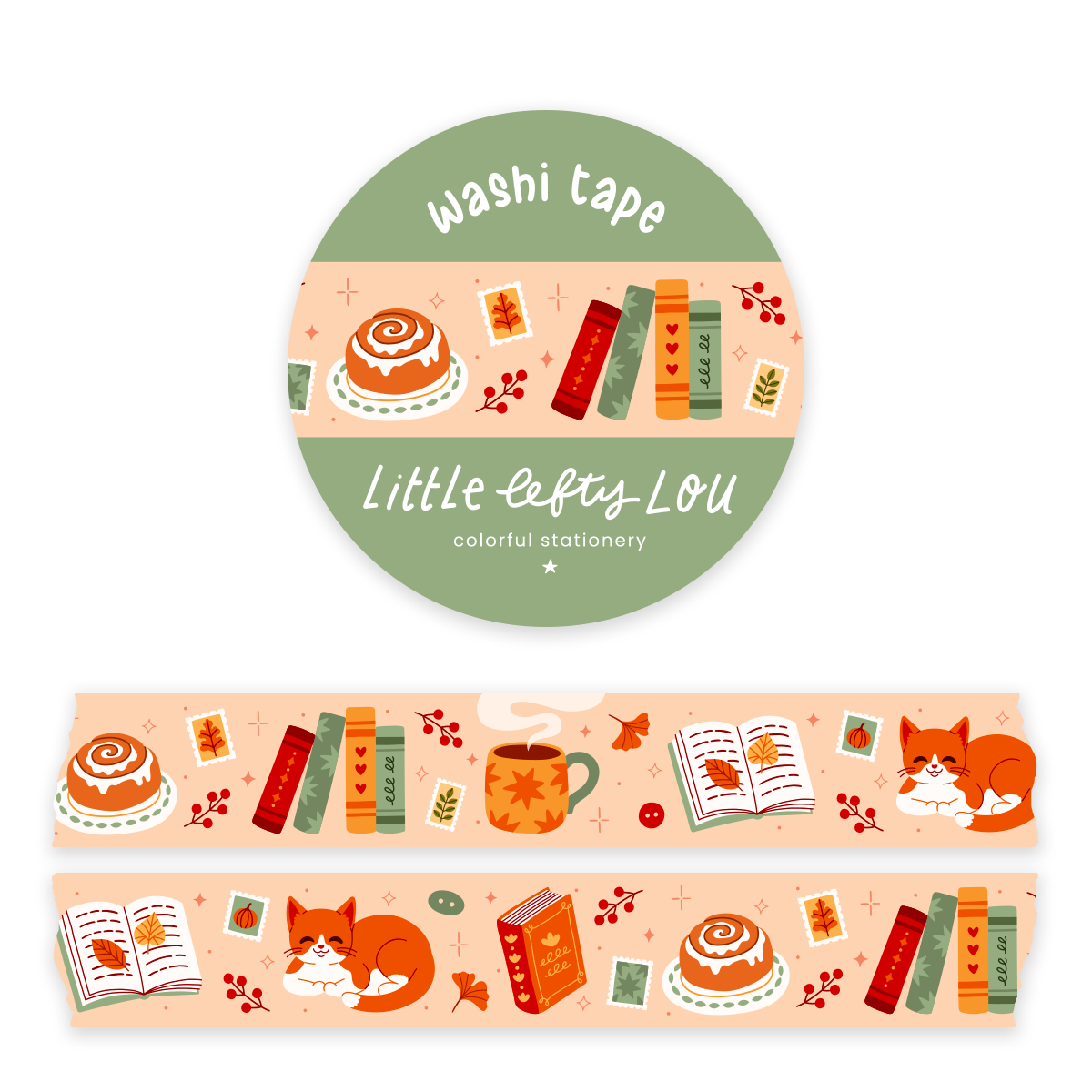 Fall Cozy Readings Washi Tape