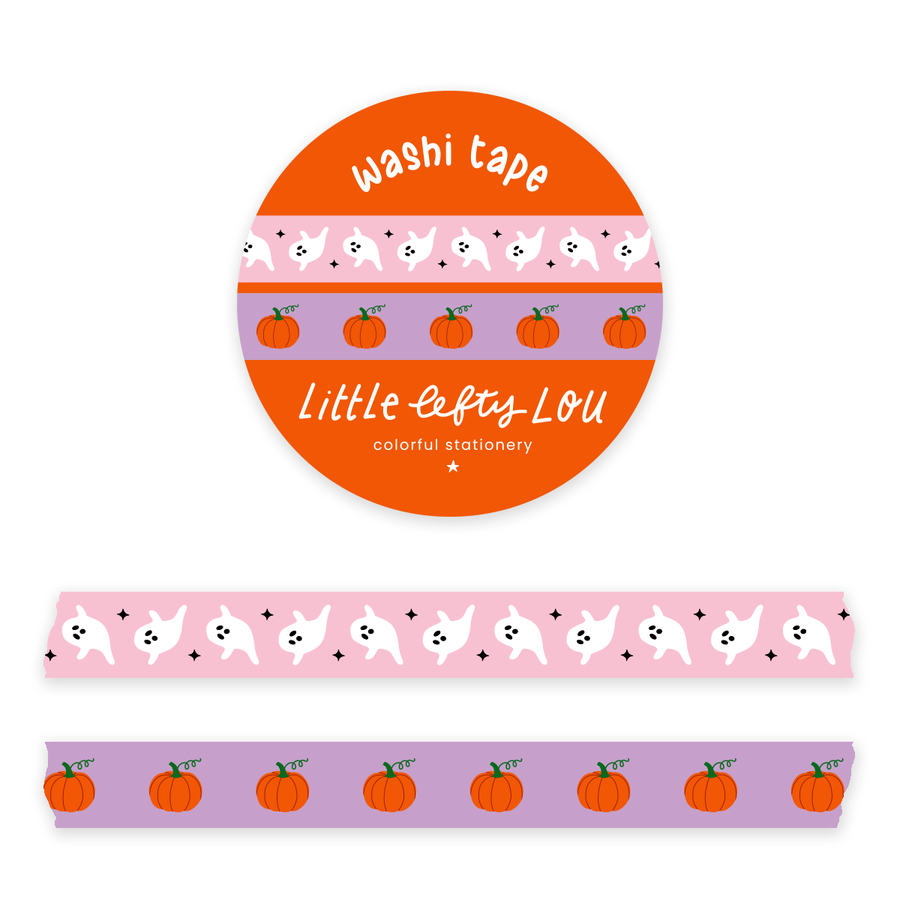 Ghost And Pumpkins - 2 Slim Washi Tapes