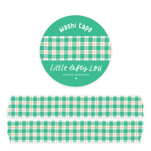 Green Gingham Washi Tape