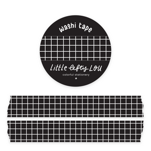 Black Grid Washi Tape - Little Lefty Lou