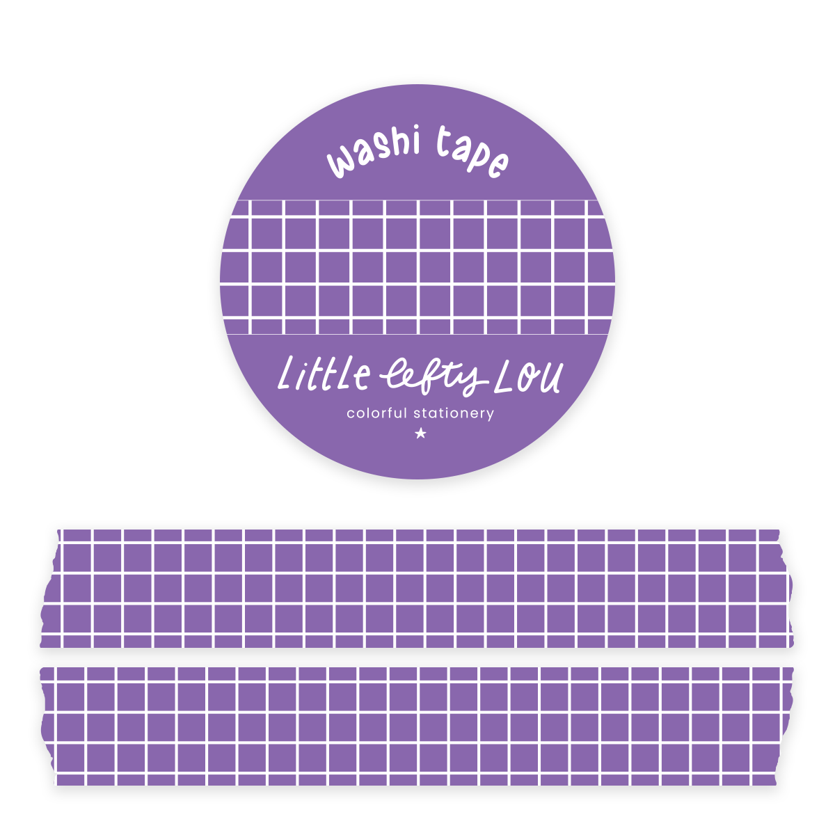 Purple Grid Washi Tape - Little Lefty Lou