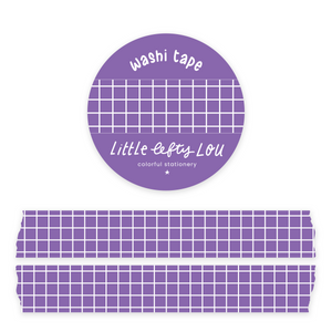 Purple Grid Washi Tape - Little Lefty Lou